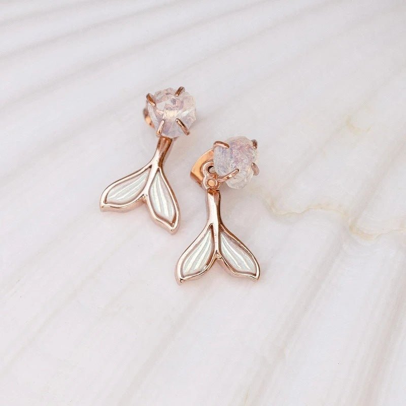 Mermaid Earrings New Style Tail Gemstones-Jewearrings