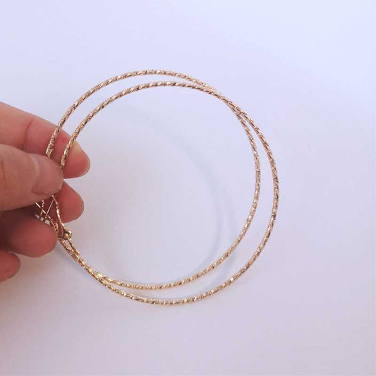 Metal Big Circle Earrings Female Wild Earrings Simple Temperament Ear Jewelry-Jewearrings