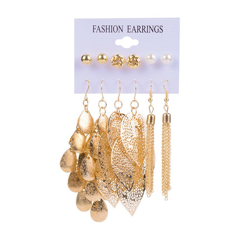 Metal Exaggerated Big Circle Earrings Set-Jewearrings