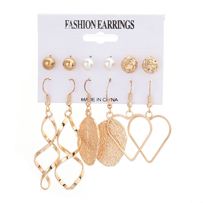 Metal Exaggerated Big Circle Earrings Set-Jewearrings