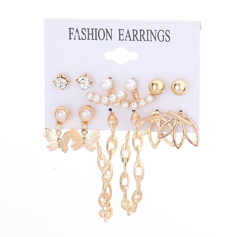 Metal Exaggerated Big Circle Earrings Set-Jewearrings