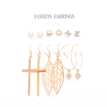 Metal Exaggerated Big Circle Earrings Set-Jewearrings