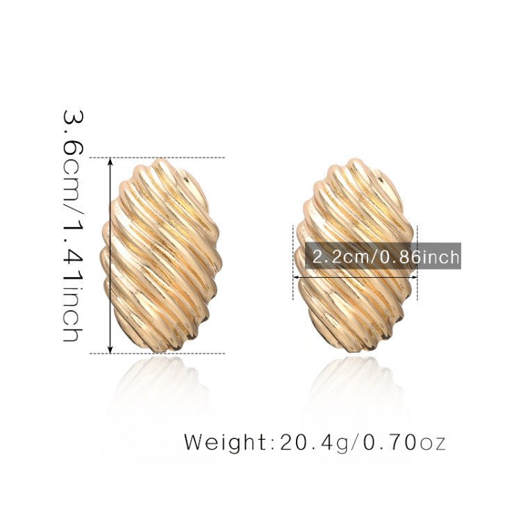 Metal High-quality Shell-shaped Women's Cute Small Earrings-Jewearrings