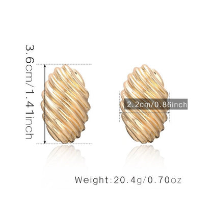 Metal High-quality Shell-shaped Women's Cute Small Earrings-Jewearrings