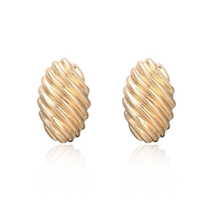 Metal High-quality Shell-shaped Women's Cute Small Earrings-Jewearrings