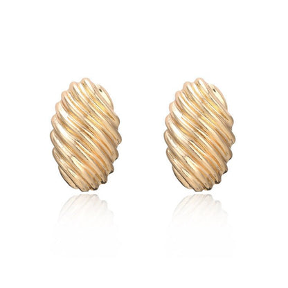 Metal High-quality Shell-shaped Women's Cute Small Earrings-Jewearrings