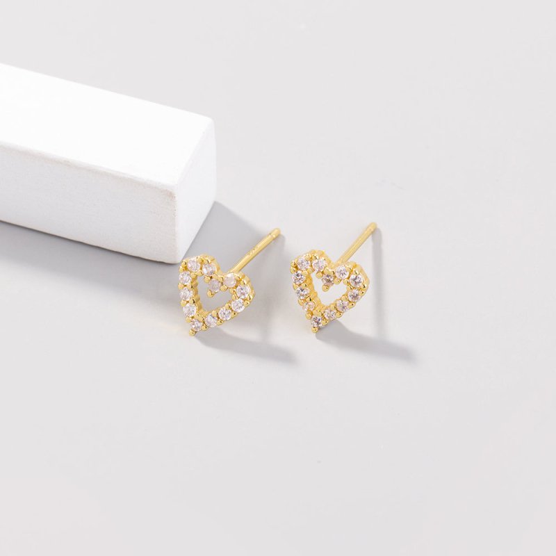 Mini Love Bowknot Zircon Stud Earrings Love Micro Diamond Daily All-match Earrings-Jewearrings