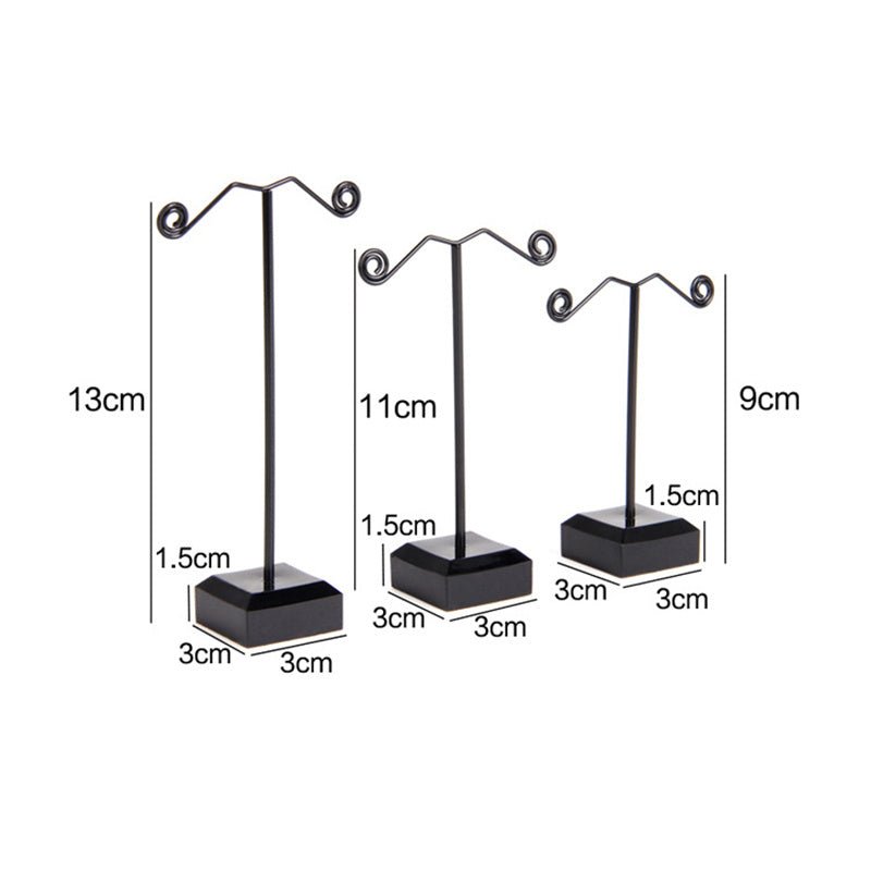 Mini Metal Earring Stand Acrylic Three-piece Earrings Earrings Display Stand Jewelry Stand-Jewearrings