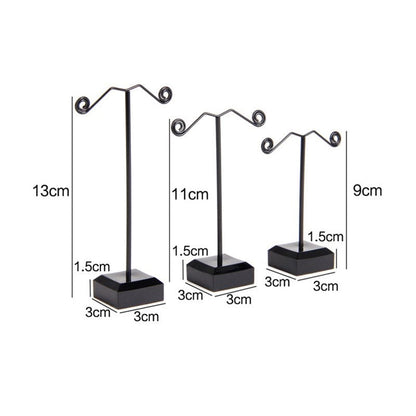 Mini Metal Earring Stand Acrylic Three-piece Earrings Earrings Display Stand Jewelry Stand-Jewearrings