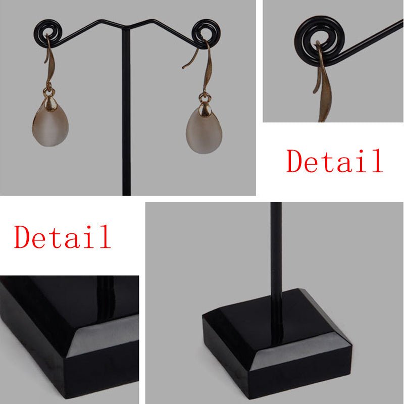 Mini Metal Earring Stand Acrylic Three-piece Earrings Earrings Display Stand Jewelry Stand-Jewearrings