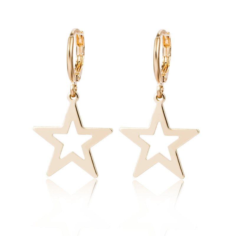 Mini Shell Rose Star Earrings-Jewearrings