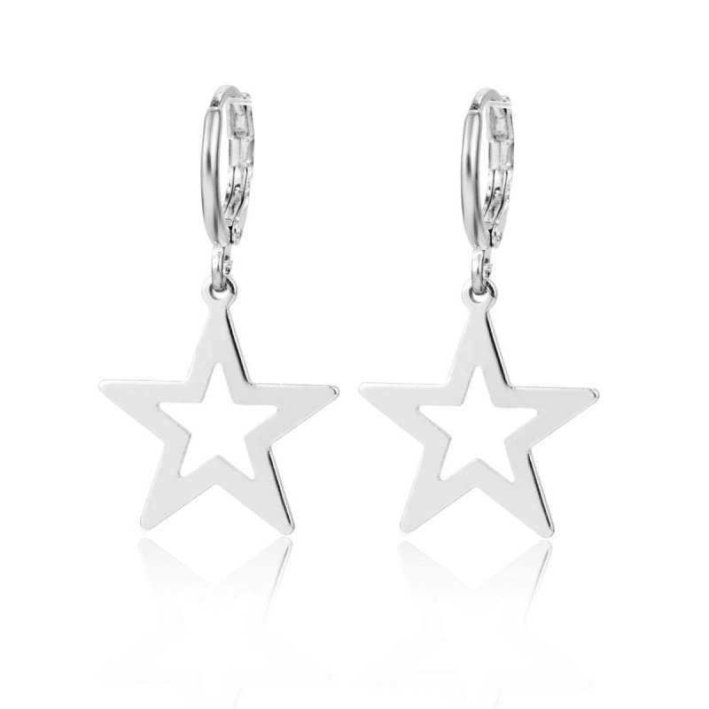 Mini Shell Rose Star Earrings-Jewearrings