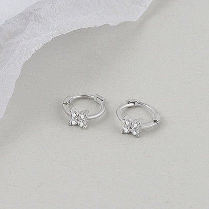 Minimalist Butterfly Diamond Stud Earrings For Women-Jewearrings