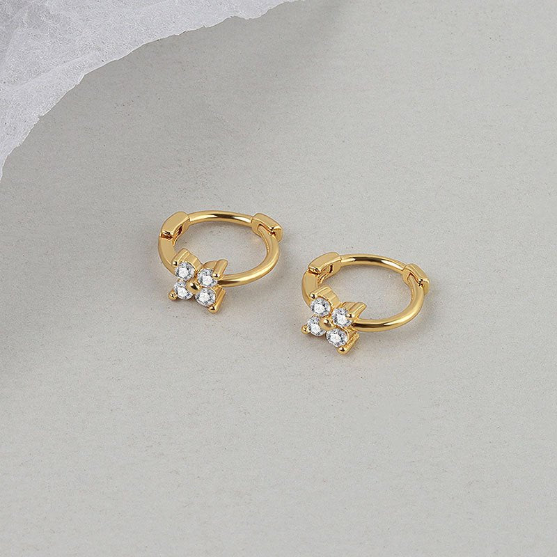 Minimalist Butterfly Diamond Stud Earrings For Women-Jewearrings