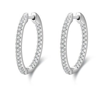 Modian Classic S925 Sterling Silver European And American Inlaid Full Diamond Light Luxury Earrings-Jewearrings