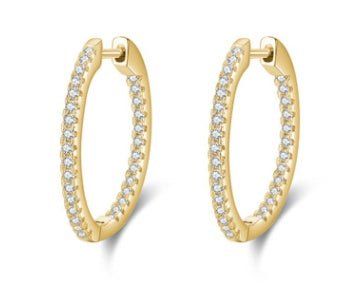 Modian Classic S925 Sterling Silver European And American Inlaid Full Diamond Light Luxury Earrings-Jewearrings