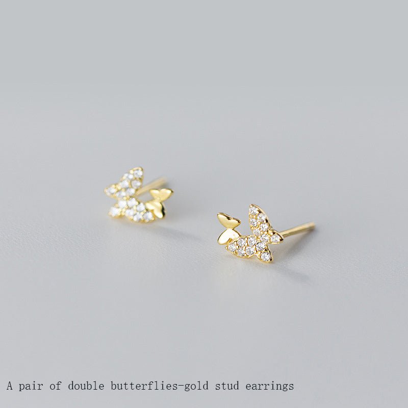 Mori Series Butterfly Female Diamond Without Pierced Ear Bone Clip Small Pierced Earrings-Jewearrings