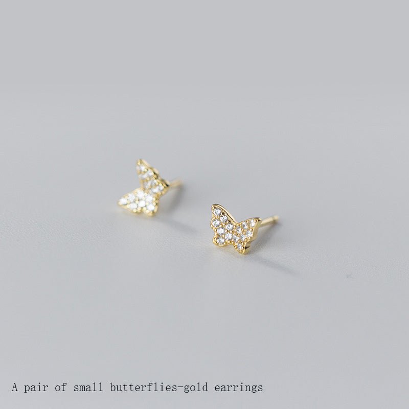 Mori Series Butterfly Female Diamond Without Pierced Ear Bone Clip Small Pierced Earrings-Jewearrings