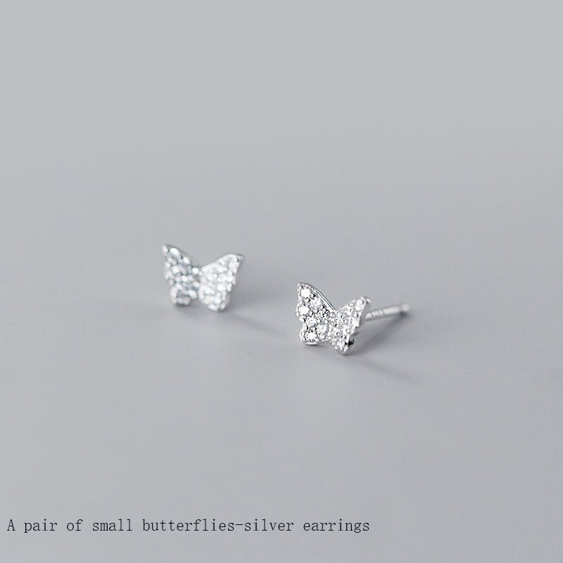 Mori Series Butterfly Female Diamond Without Pierced Ear Bone Clip Small Pierced Earrings-Jewearrings