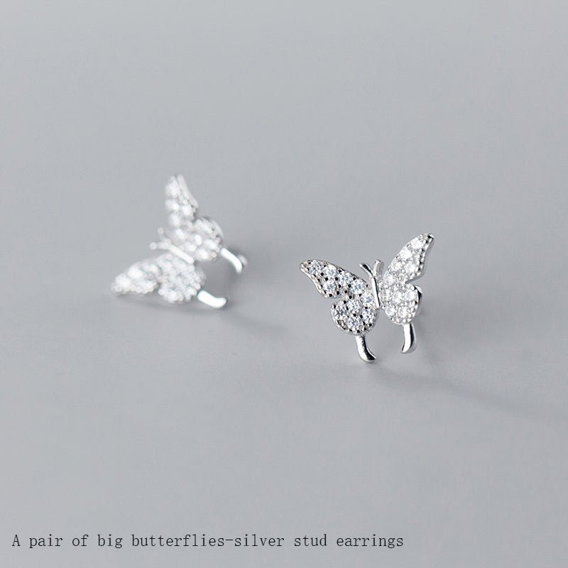 Mori Series Butterfly Female Diamond Without Pierced Ear Bone Clip Small Pierced Earrings-Jewearrings