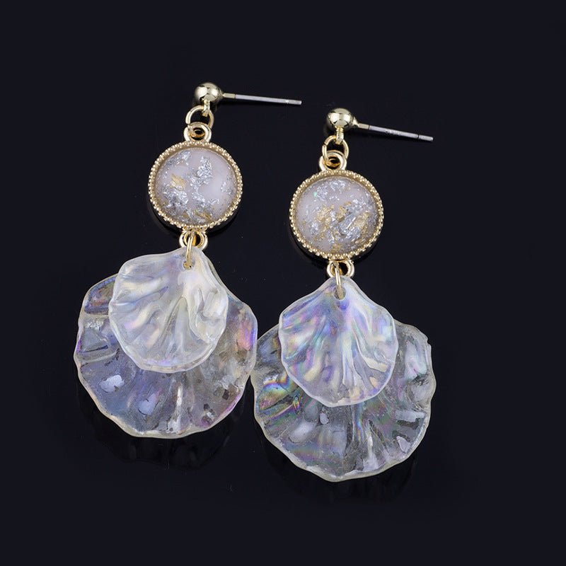 Mosquito Coil Colorful Acrylic Shell Petal Earrings-Jewearrings