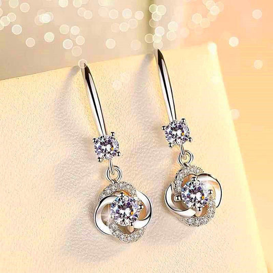 Moss Diamond Gold-plated With Diamond Earrings.-Jewearrings