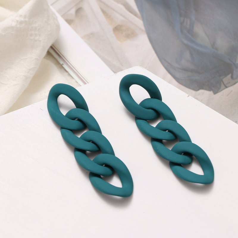 Mulsanne New Lake Blue Resin Earrings Female Earrings-Jewearrings