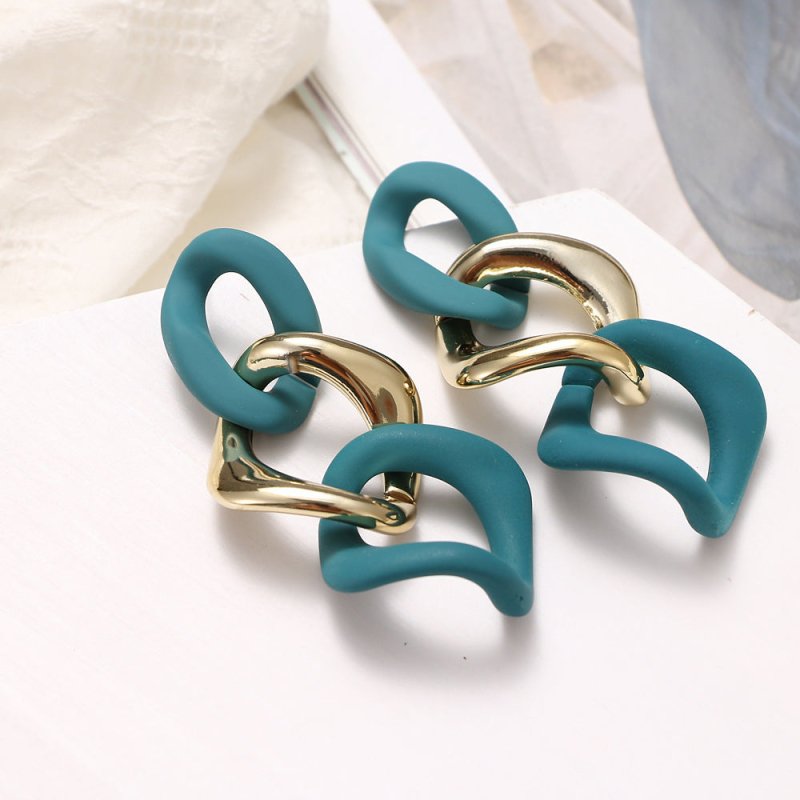 Mulsanne New Lake Blue Resin Earrings Female Earrings-Jewearrings