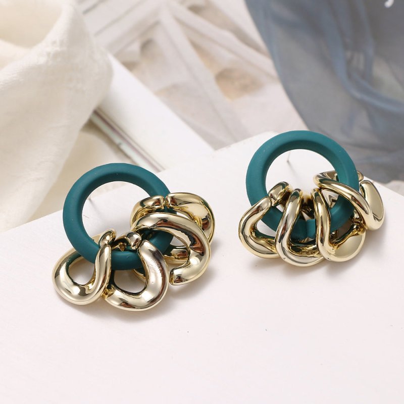 Mulsanne New Lake Blue Resin Earrings Female Earrings-Jewearrings