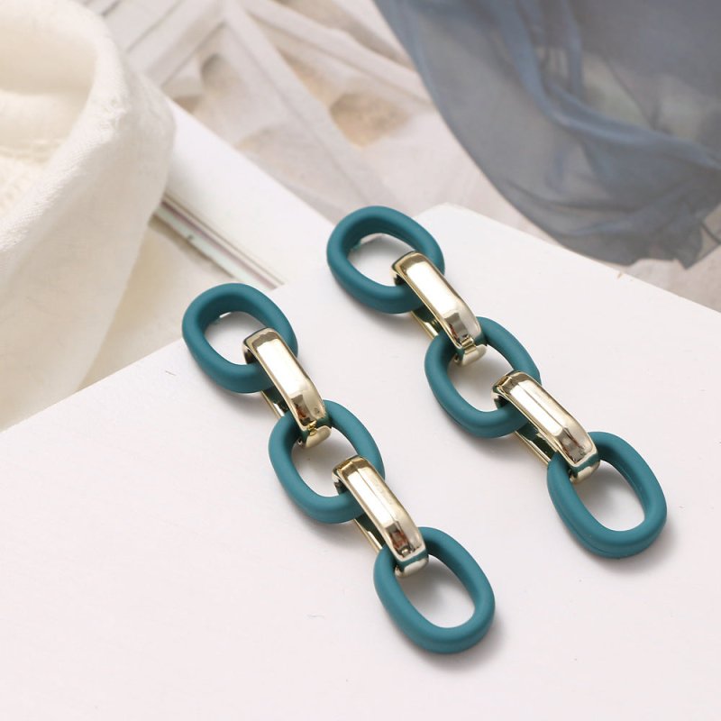 Mulsanne New Lake Blue Resin Earrings Female Earrings-Jewearrings