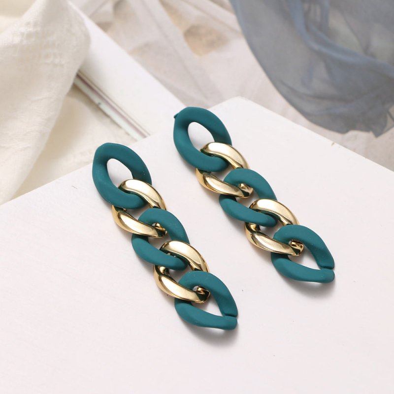 Mulsanne New Lake Blue Resin Earrings Female Earrings-Jewearrings