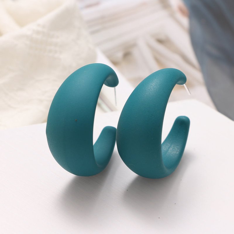 Mulsanne New Lake Blue Resin Earrings Female Earrings-Jewearrings