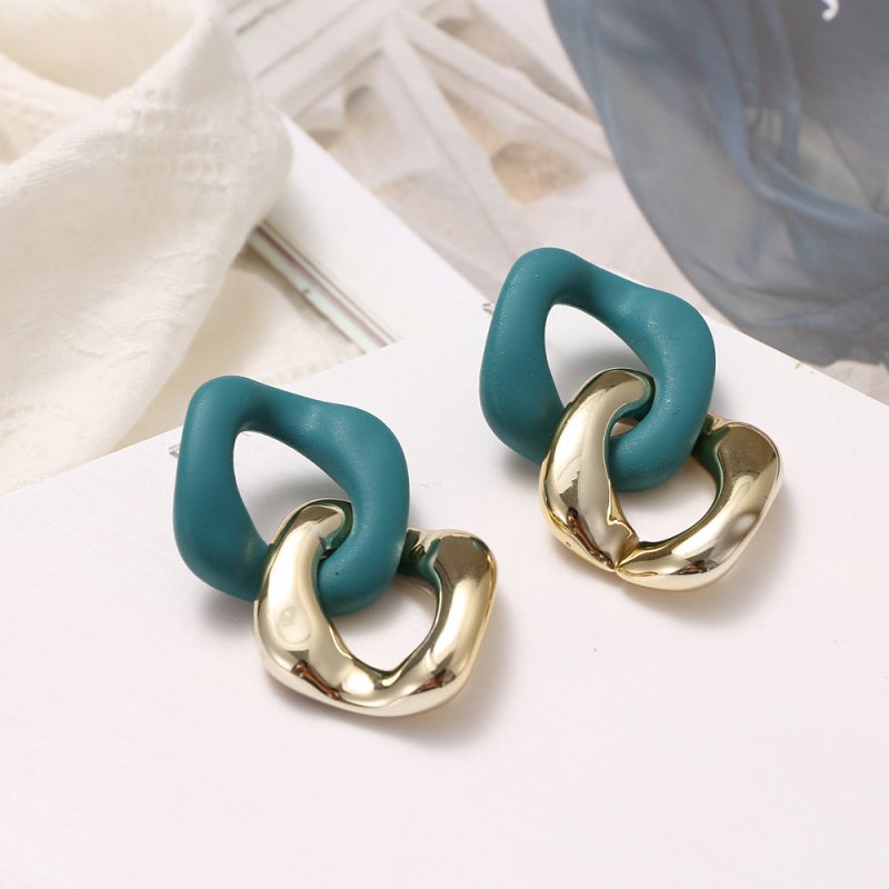 Mulsanne New Lake Blue Resin Earrings Female Earrings-Jewearrings