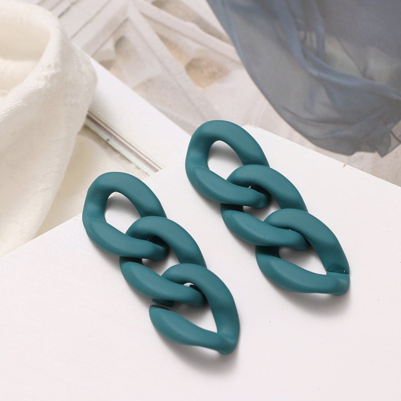 Mulsanne New Lake Blue Resin Earrings Female Earrings-Jewearrings