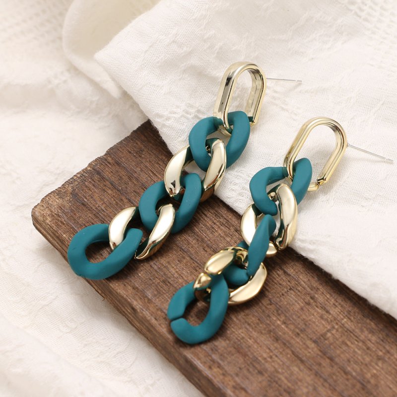 Mulsanne New Lake Blue Resin Earrings Female Earrings-Jewearrings