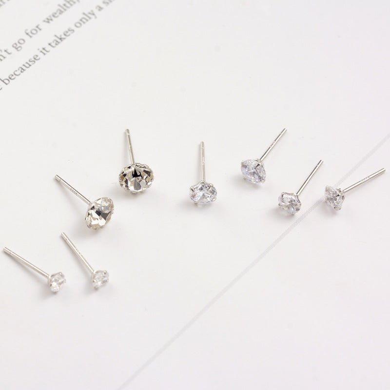 Multi-small Stud Earrings Female Mini Imitation Diamond-Jewearrings