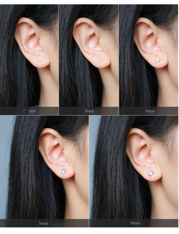 Multi-small Stud Earrings Female Mini Imitation Diamond-Jewearrings