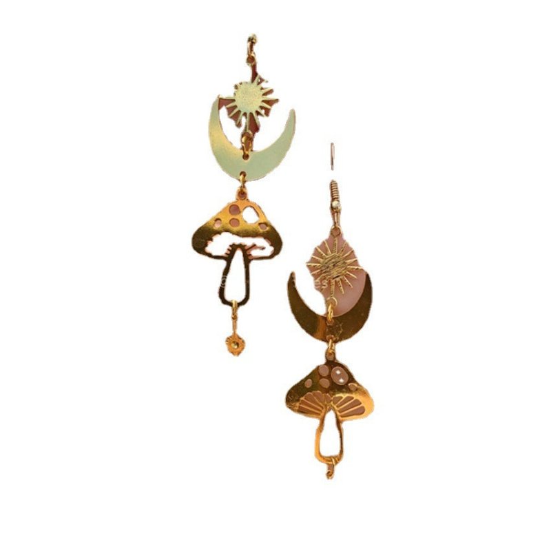 Mushroom Earrings Bohemian Cutout Earrings-Jewearrings