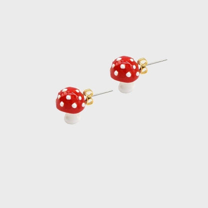 Mushroom Earrings Creative Cute Stud Earrings-Jewearrings