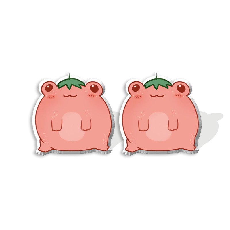 Mushroom Earrings - Cute Frog Mushroom Acrylic-Jewearrings