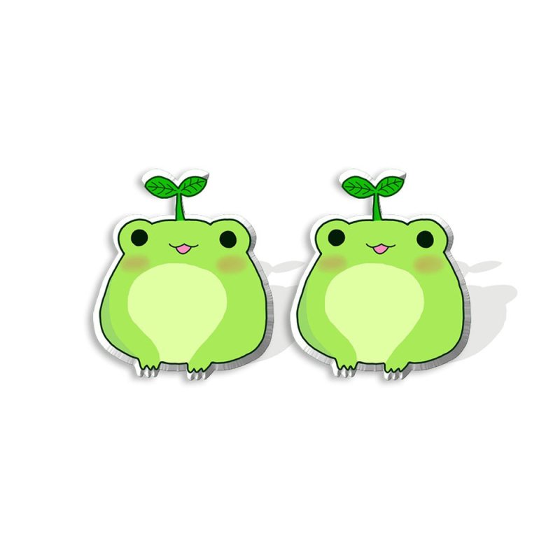 Mushroom Earrings - Cute Frog Mushroom Acrylic-Jewearrings