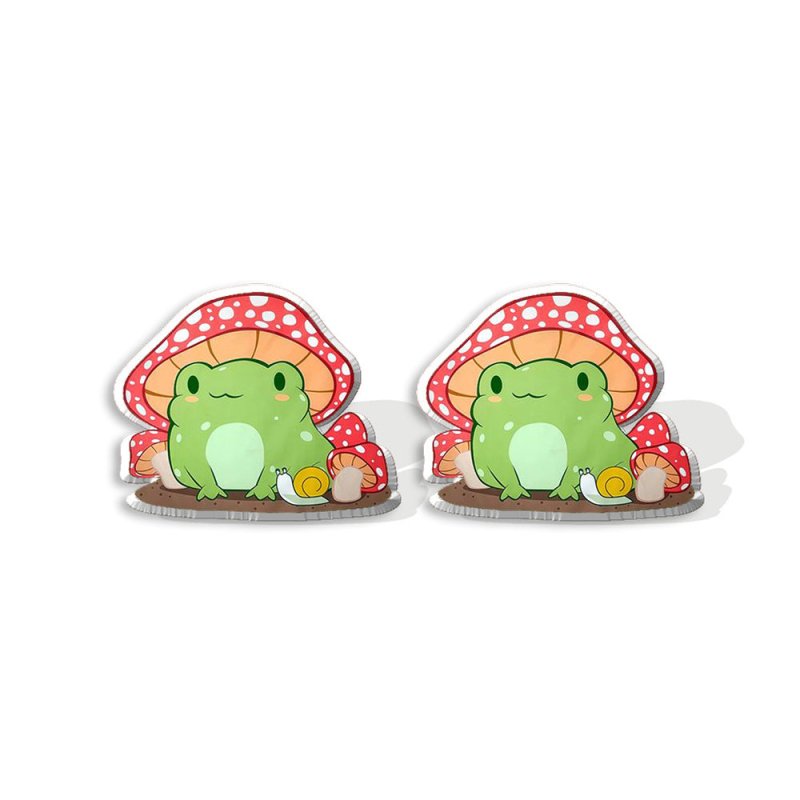 Mushroom Earrings - Cute Frog Mushroom Acrylic-Jewearrings