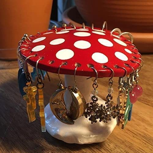 Mushroom Earrings Desktop Decoration Bracket-Jewearrings