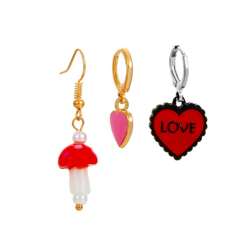 Mushroom Earrings Dripping Love Earrings-Jewearrings