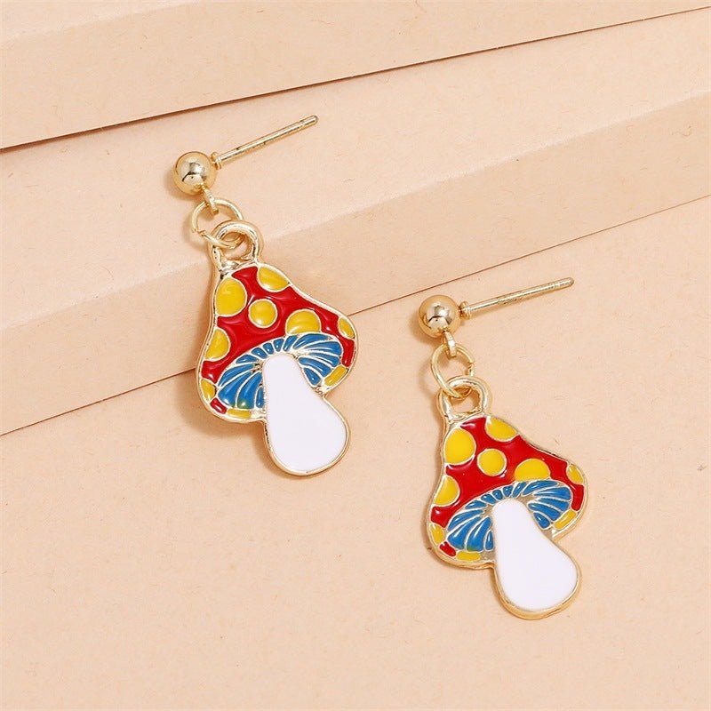 Mushroom Earrings Fashion Ins Earrings-Jewearrings