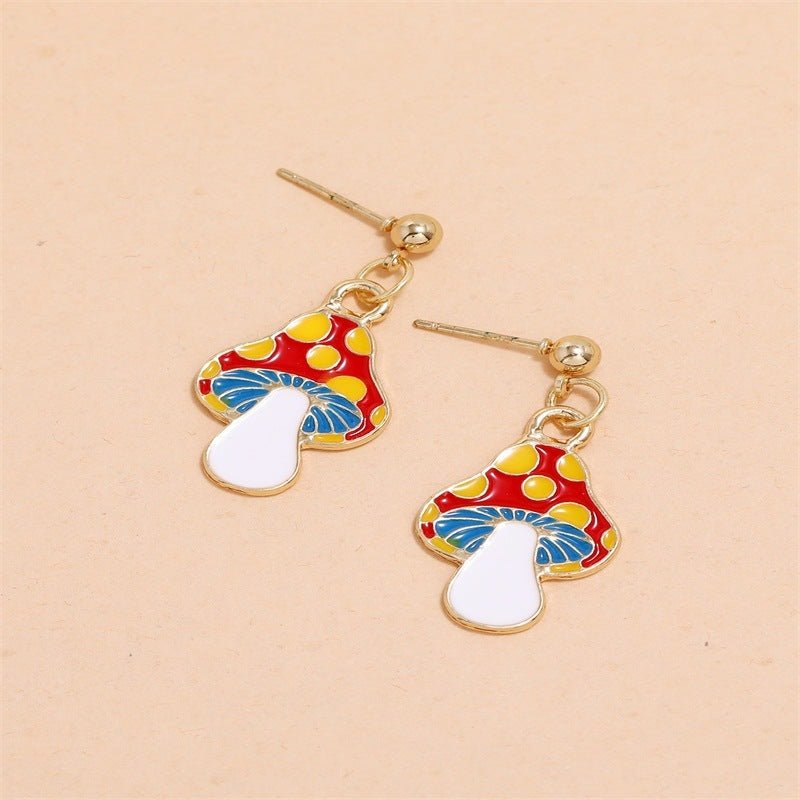 Mushroom Earrings Fashion Ins Earrings-Jewearrings