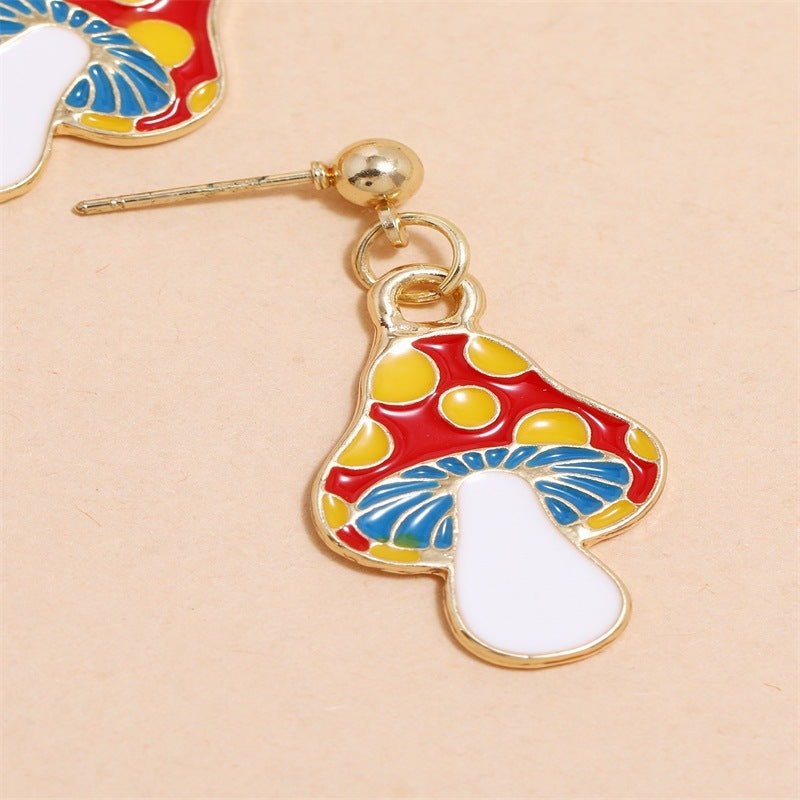 Mushroom Earrings Fashion Ins Earrings-Jewearrings