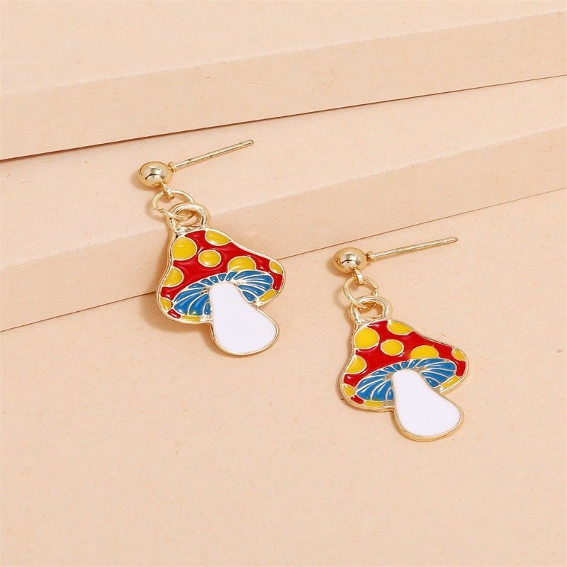 Mushroom Earrings Fashion Ins Earrings-Jewearrings