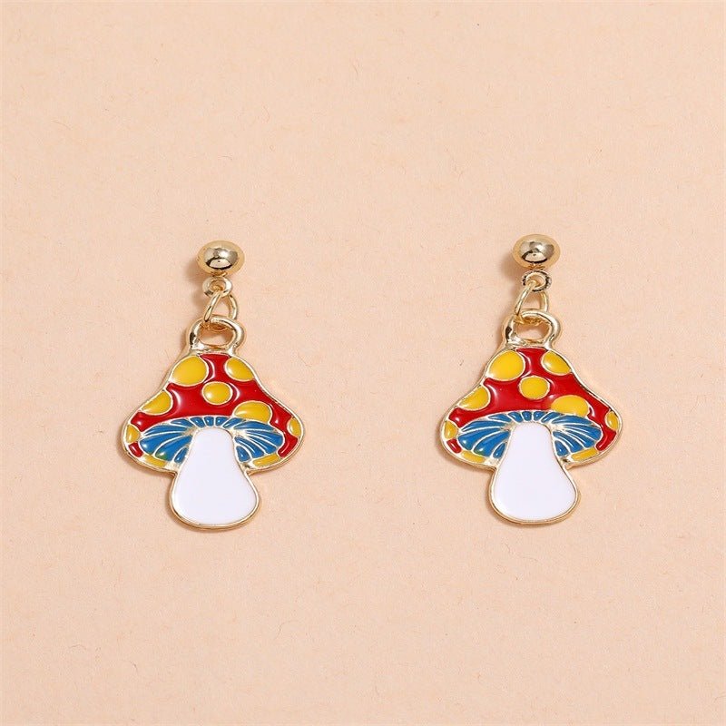 Mushroom Earrings Fashion Ins Earrings-Jewearrings