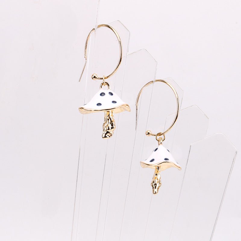 Mushroom Earrings Multicolor Dripping Earrings-Jewearrings